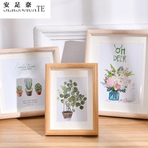 Photo frame European-style solid wood table hanging wall 5 inch 6 inch 7 inch 8 inch 10 inch A4 inch 12 inch desktop ornaments horizontal and vertical