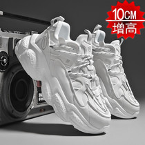 Invisible high-rise shoes mens 10CM inner mens shoes 8CM summer mesh sports father shoes mens couples small size