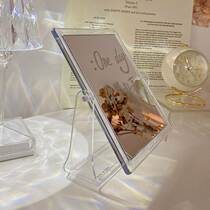 ins wind acrylic mirror make-up mirror student dorm room folding home transparent desktop desktop office dresser