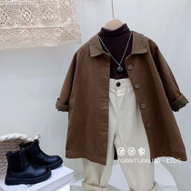 Group Home Boy Han version 100 hitch Turned Collar 2022 Spring New Pine Fashion Net Red Fried Street with long jacket