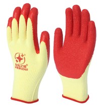 Cotton yarn rubber latex Lauprotect gloves abrasion-proof thickened anti-cutting site anti-slip coated gloves wholesale