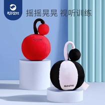 Baby puzzle early education vision training chasing red ball cloth newborn black and white ball baby hand grasp ball toy