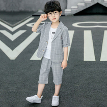 Boys suit ten-year-old boy summer casual summer dress boy short-sleeved childrens suit suit suit suit