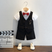 Boy Suit Summer 1 Child British style dress Baby Birthday performance suit suit Flower girl Wedding 2 Children suit