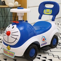 Childrens twist car with music pulley 1-3 years old scooter four-wheel aid can sit on toy swaying roller