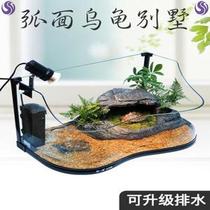 Glass ecological tank turtle tank raising turtle drying table high water level rest climbing box raising special tank Villa large large