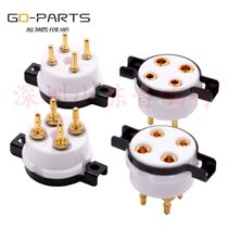 EIZZ ceramic 4-leg tube holder four-leg beryllium copper gold-plated bile machine socket 101D 811 2A3 300B electronic tube holder