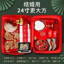 Wedding supplies suitcase red female mothers home password universal wheel travel large capacity bride Rod dowel box