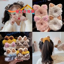 Girl head rope fashion pony tail high sense elegant rubber band tie hair girl Hairband exquisite leather case