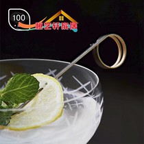 12cm Ring roll head cocktail sign Cocktail needle Olive sign Fruit sign decoration 100 bottles