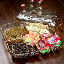 Zero food box European-style modern creative living room dried fruit plate with lid New Year candy dried fruit box transparent acrylic