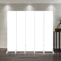 Pure white screen partition wall Living room foldable mobile office Simple bedroom occlusion Modern simple home