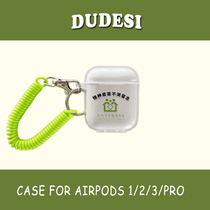 Creative text vaccination photo Suitable for AirPods protective cover AirPodsPro3 generation Apple AirPods2 generation wireless Bluetooth headset cover protective case tide soft anti-fall