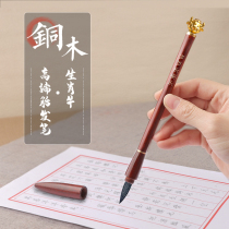 Fetal brush baby fetal hair souvenir diy homemade Zodiac bronze cattle fetal hair collection Baby Full Moon gift box Kong Fu