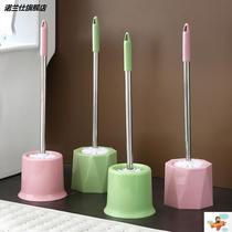 Toilet brush no dead corner washing toilet silicone brush artifact hanging wall toilet household cleaning creative with lid