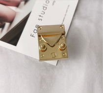 diy hand woven bag material bag cloth wool bag hardware accessories lock small triangle lock