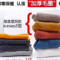 Socks winter thick plus velvet winter medium Korean version thick plus velvet color Terry socks ladies warm students
