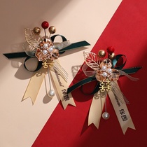 Wedding Chest Flower Groom Bride Wedding Full-Stretched Brooch Family Parent Bridesmaid Bridesmaid Wedding Celebration Supplies Grand Total