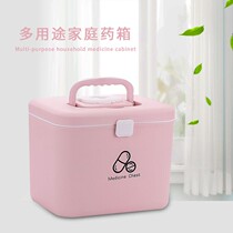 Household medicine box multifunctional family baby medicine storage box box extra large capacity Medical double-layer portable medium number