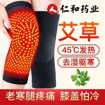Renhe wormwood knee cover sheath warm old cold legs hot compress joint summer thin men and women self-heating paint