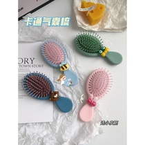 Cartoon cute air cushion airbag comb mini portable comb girl heart anti-static massage comb female home