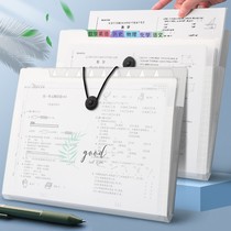 A4 folder multilayer students use large capacity curly paper clip finishing deviner classification cashier bag exam insert