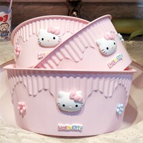 3-pack creative kitty childrens girl heart washbasin thickened plastic student dormitory large household laundry basin