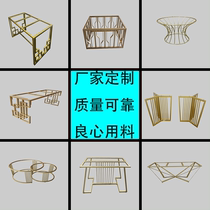 Customized metal wrought iron table frame computer Bar coffee table stainless steel shelf table leg bar marble table stand