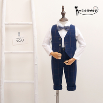 Childrens suit three-piece spring and autumn baby dress male flower girl wedding boy birthday suit tide