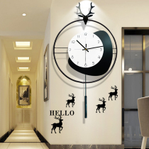 2022 Internet celebrity new clock wall clock living room creative modern minimalist home light luxury fashion restaurant clock wall hanging