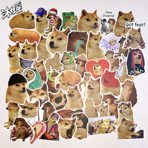 50 net red firewood dog meme dog sand sculpture expression bag sticker hand account notebook decoration mobile phone diy waterproof sticker