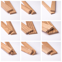 Solid wood line decoration wood line background decoration flat line suspended line skirting board water ash willow door sleeve line customization