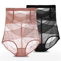~(1 2 pieces)Mesh beauty belly underwear Female postpartum body shaping belly pants high waist underwear thin section