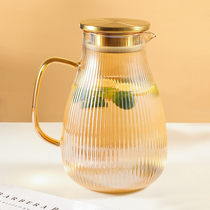 High temperature resistant glass cold water jug home large capacity cool water jug tea maker living room with cool white open water glass subsuit