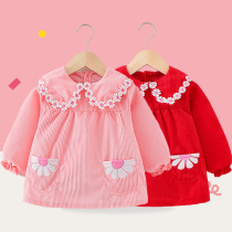 Childrens gown womens treasure in autumn and winter wearing foreign bibs