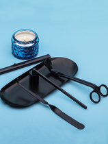 Scented candle tray tools Scissors Candle extinguisher Candle cover Fire hook Candle wick clip Candle scissors Wick scissors Three-piece set