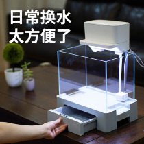Arctic Ice new small fish tank mini desktop living room ecological super white glass for water purification cleaning artifact landscaping