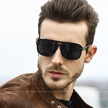 Sunglasses Men 2021 New Tide Fashion Mens Driving Mirror Joker Round Face Personality Polarized sun glasses Big Face