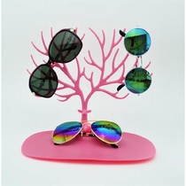(Explosive) Personality tree hanging sunglasses display stand creative sun glasses shelf storage window