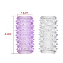 3pcsPenis Sleeve for Men Sex Silicone Cock Ring Reusable Con