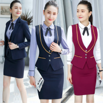 Beautician work clothes Autumn and winter jewelry store Hotel front desk foreman professional dress female suit suit stewardess uniform