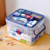 Medicine Box Home Dress Home Large Capacity Baby Children Medical Box Portable First Aid Kit Transparent medicine containing box