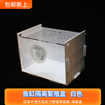 White acrylic fish tank isolation box breeding box Crystal shrimp mini parrot isolation box breeding box with lid nursery