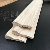 Edge pressing custom log decoration window door set solid wood door package photo frame background wall Amandshurica border line line