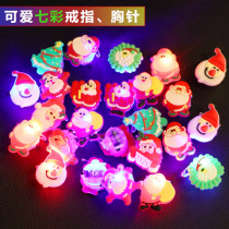 Christmas decorations gathering to dress up with bright lights cute rings brooch Santa children gift toys