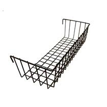 White wire mesh frame hanging wall basket small commodity display hanging basket hole board shelf mesh basket