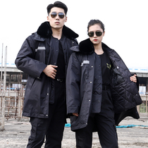 The thickening army cotton security coat for men and medium long cold storage with cotton shelf clothes to warm the northeast cotton lady in winter