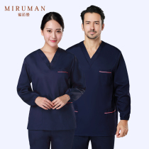Honey Ru Man wash clothes short sleeve operating room doctor clothes surgical clothes women long sleeve brush hand clothes oral beauty work clothes