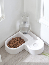 Dog lunch box drinking water for two-use dog basin for eating and drinking water One body cute dog food basin anti-roll