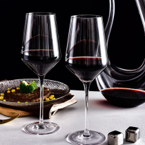 Bordeaux wine glasses big belly Cup Square luxury high-end goblet pair of wine glasses household set Crystal